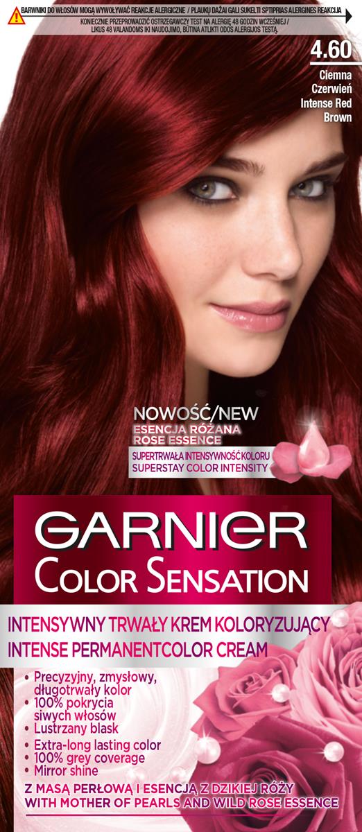 Loreal Paris Garnier Color Sensation Krem koloryzujący 4.60 Intensywna ciemna czerń 46902
