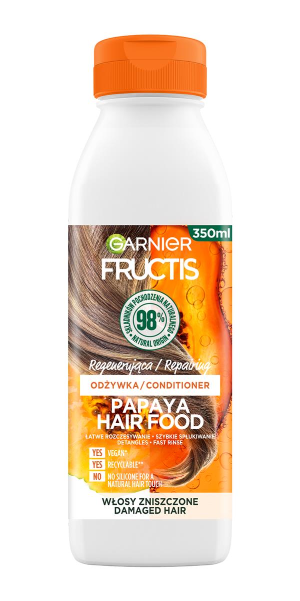 Garnier Fructis Hair Food Papaya Odżywka regenerująca do włosów zniszczonych 350ml 128755