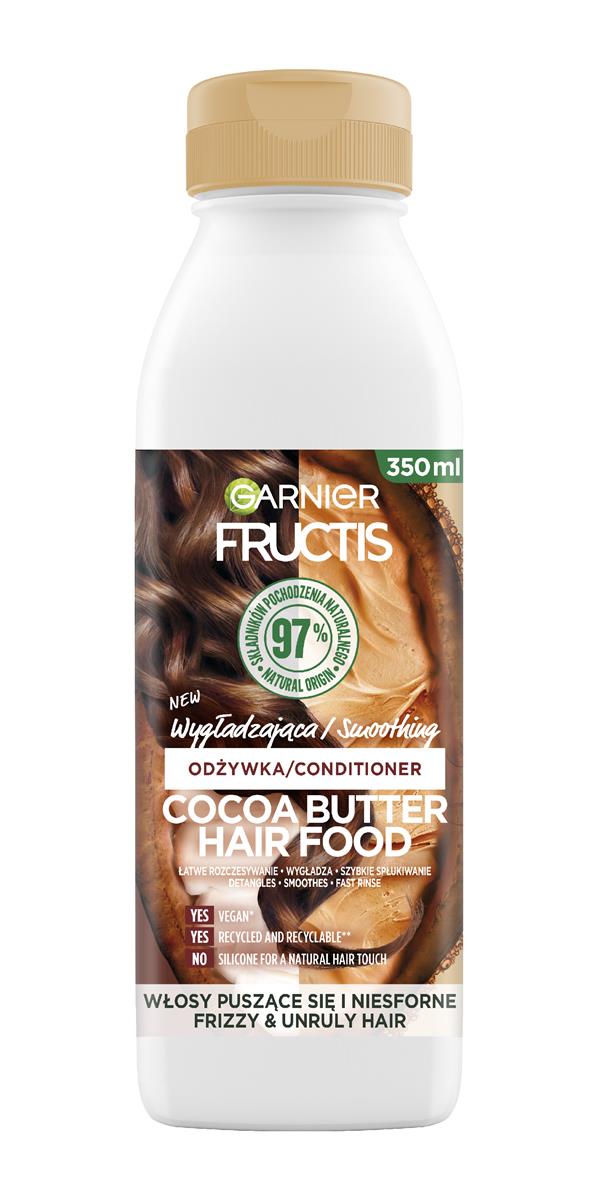 Garnier Fructis Hair Food Odżywka do włosów wygładzająca Cocoa Butter - do włosów puszących się i niesfornych 350ml 132610