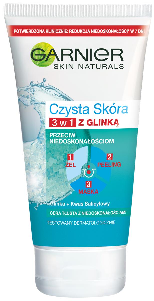 Garnier Czysta Skóra żel myjący + peeling + maseczka 3w1 150ml