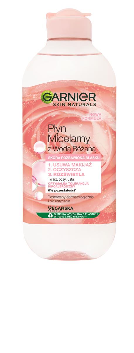 Garnier Skin Naturals płyn micelarny z wodą różaną skóra pozbawiona blasku 400ml 87365-uniw