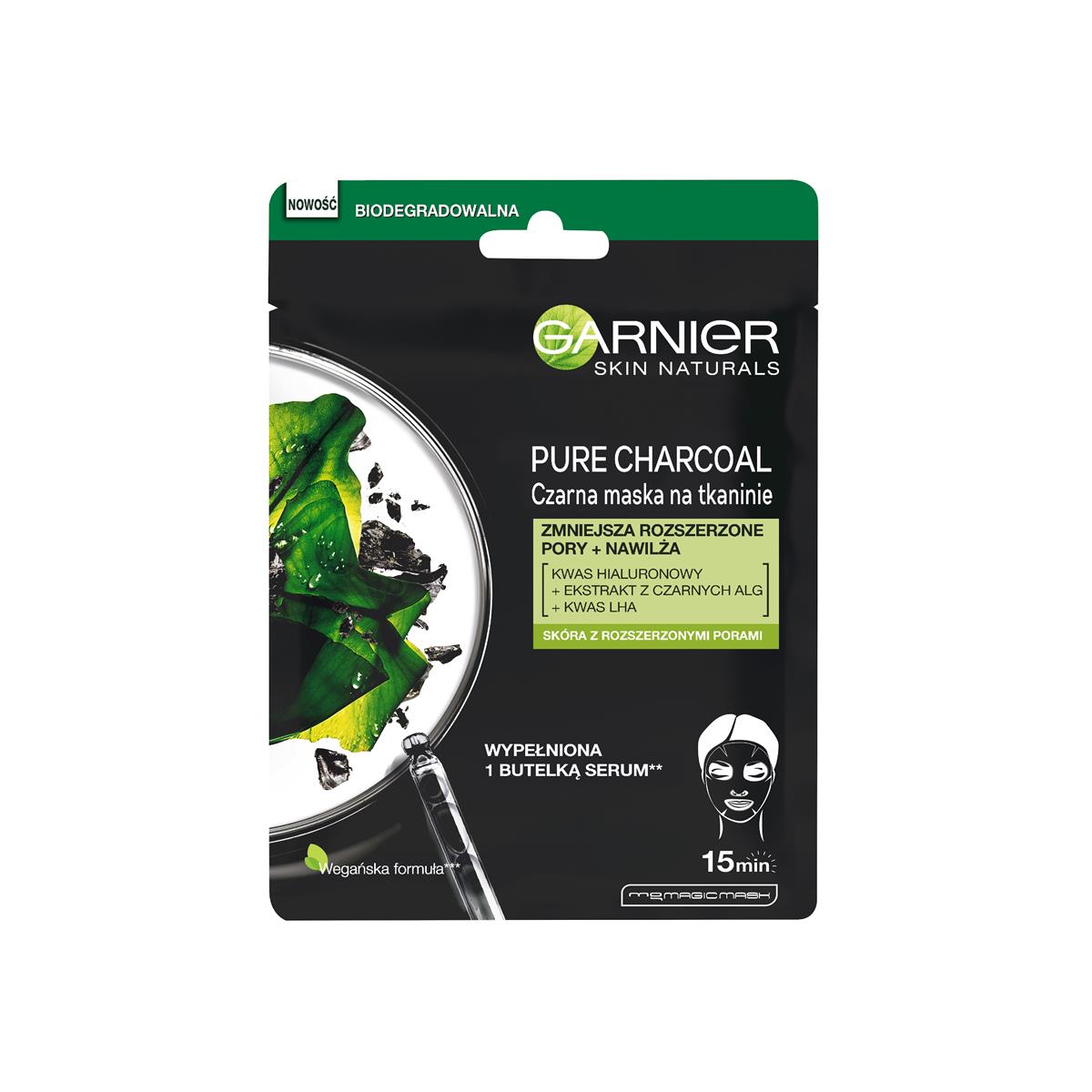 Garnier GAR GSN Maska tkanina Black Algae 32g