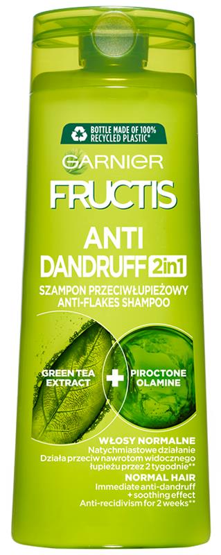 Garnier Fructis Antidandruff 2in1 szampon przeciwłupieżowy do włosów normalnych 2in1 (Shampoo) 400ml