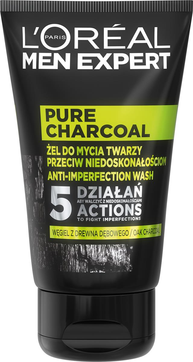 Loreal Paris Paris Men Expert Pure Charcoal żel do mycia twarzy przeciw niedoskonałościom 100ml