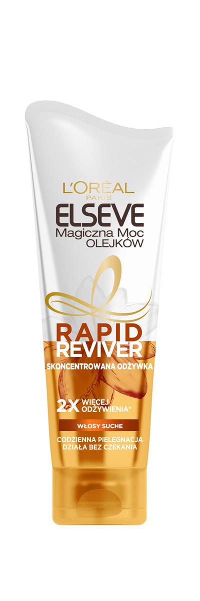 L'Oreal Paris Elseve Rapid Reviver, skoncentrowana odżywka do włosów suchych Magiczna Moc Olejków, 180 ml