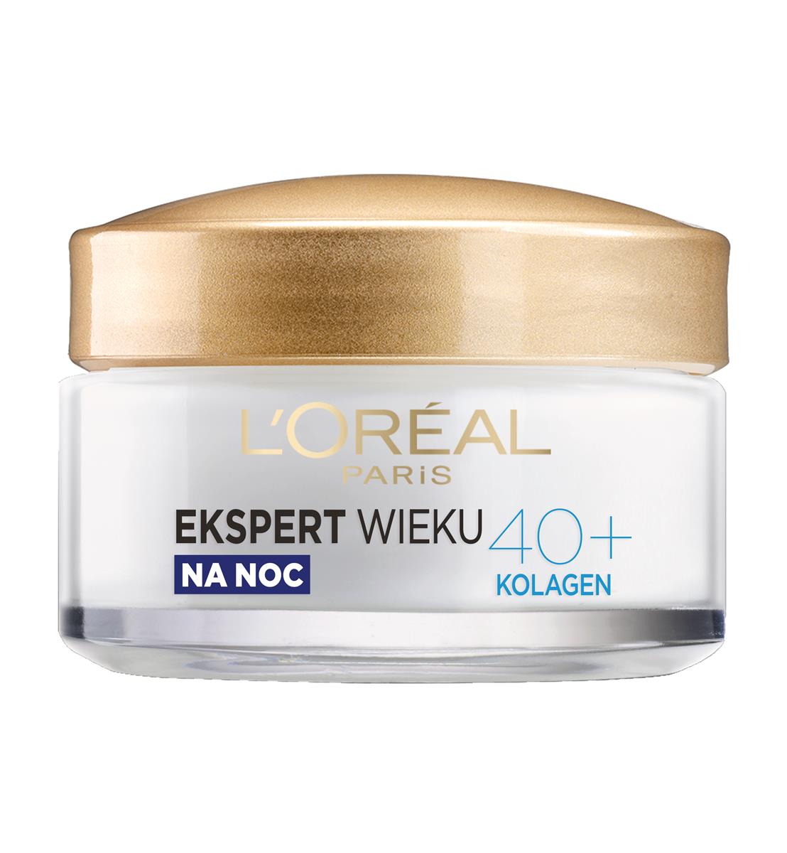 L'Oreal Paris Ekspert Wieku Przeciwzmarszczkowy krem nawilżający na noc 40+, 50ml, Wysyłka w 24h