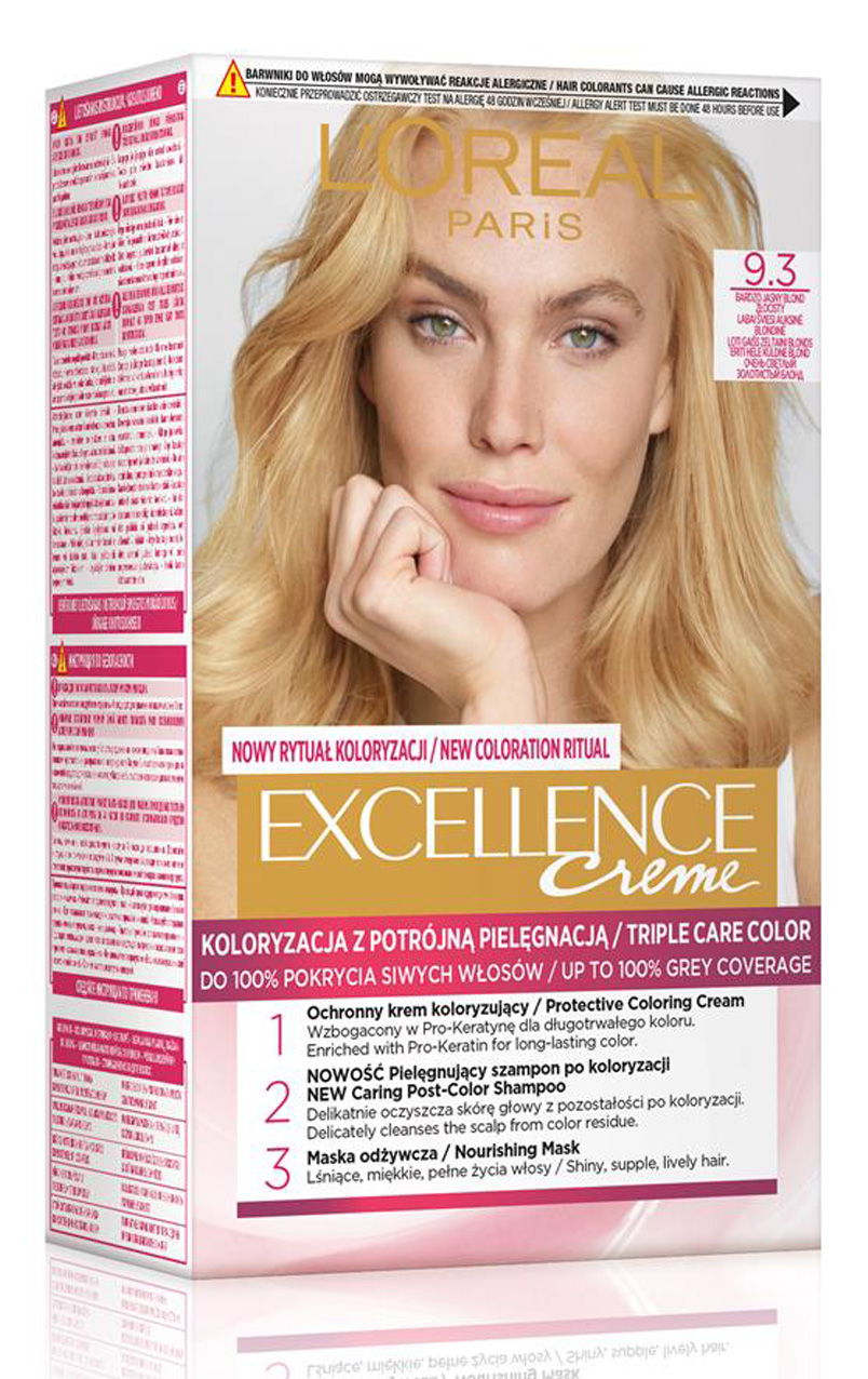 Loreal Excellence Creme 9.3 Bardzo jasny blond złocisty