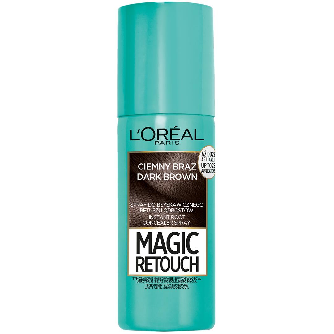 L'Oreal Paris Magic Retouch spray do retuszu odrostów Ciemny Brąz 75ml 42643-uniw