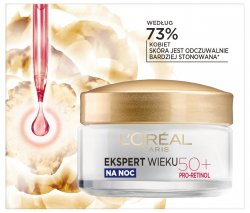 Loreal Ekspert Wieku 50+ przeciwzmarszczkowy krem ujędrniający na noc 50ml