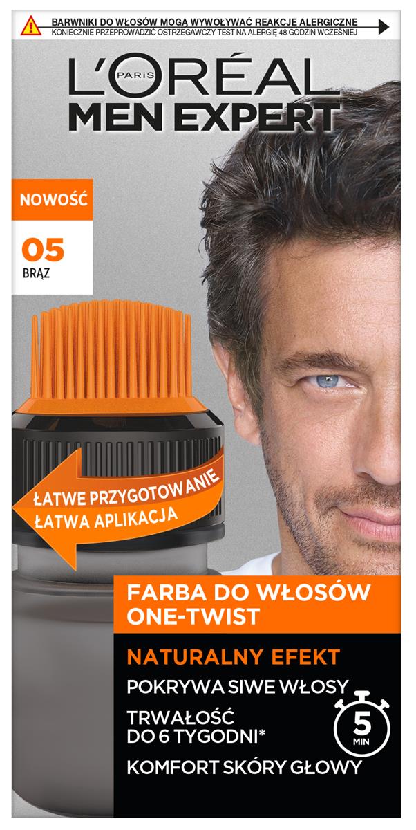 L''oreal L''Oréal - MEN EXPERT - Farba One-Twist do siwych włosów - Dla mężczyzn - 05 Brąz