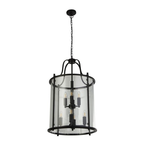 Lantern Grande lampa wisząca 8-punktowa czarna 3068-8BK