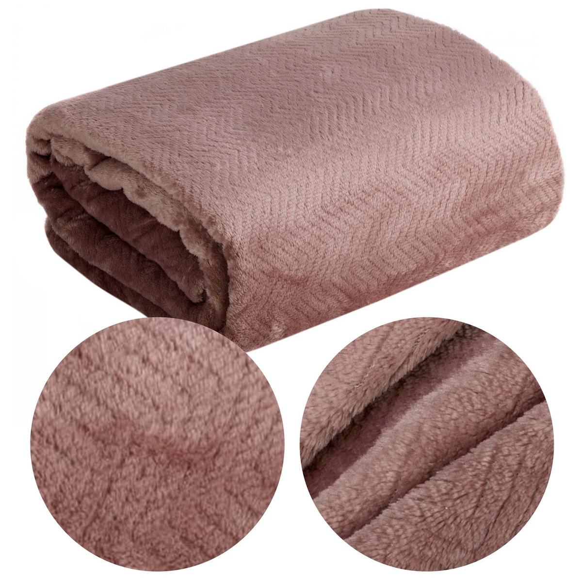 Koc 150 x 200 Flanelowy Design Cindy5 Cegła