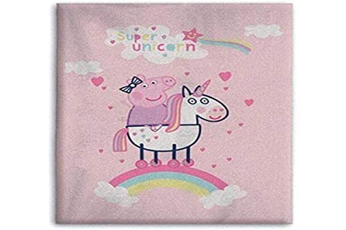 Peppa Pig Koc polarowy jednorożec dziewczynka 100 x 140 cm różowy