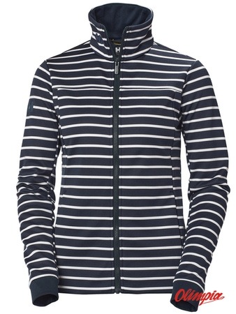 Bluza damska HELLY HANSEN CREW FLEECE JACKET navy stripe