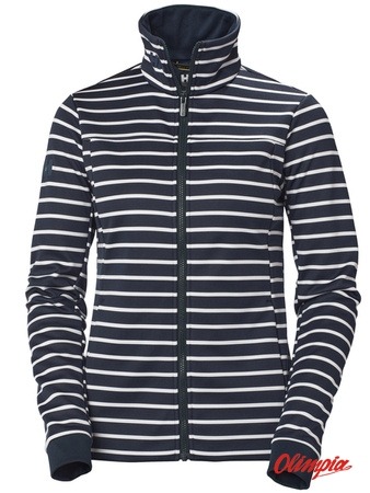 Bluza damska HELLY HANSEN CREW FLEECE JACKET navy stripe