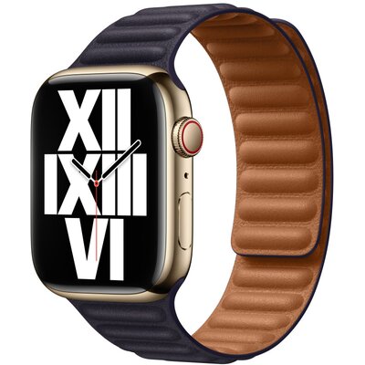 Apple z karbowanej skóry w kolorze atramentowym do koperty 45 mm S/M