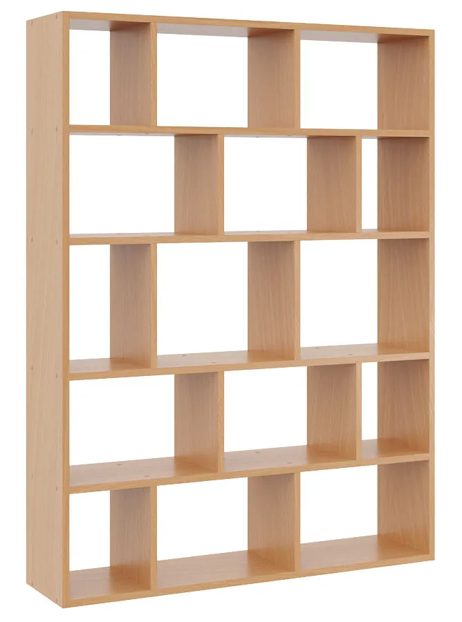 Minimalistyczny regał w kolorze buk wiszący lub stojący C1-M57