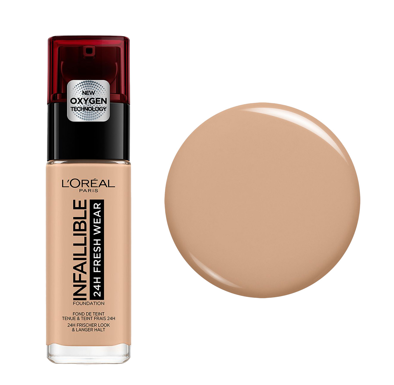 L'Oreal Paris Infaillible 32H Fresh Wear, podkład 145 Beige Rose, 30ml