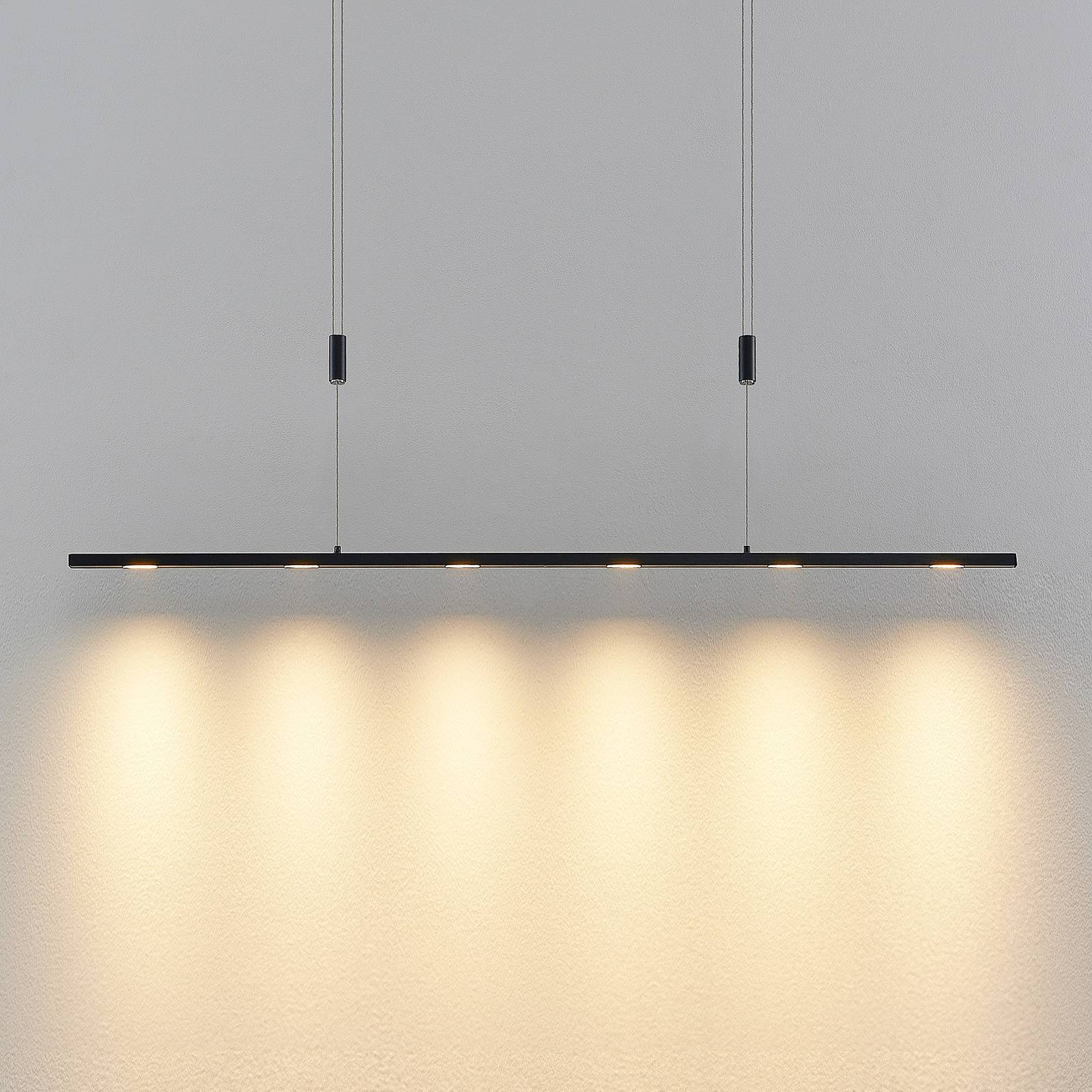Lucande Stakato żyrandol LED 6-pkt. długość 120 cm