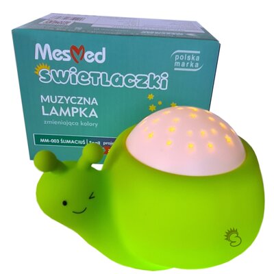 mesmed Mesmed Lampka z projektorem i poztywką MM003 Ślimaczuś MM003
