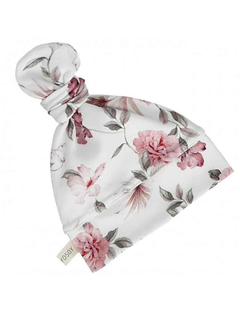Yosoy Czapeczka niemowlęca bawełna organiczna Boho flower pink, Rozmiar: 62