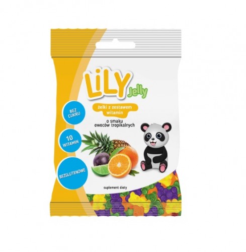 LILY LILY ŻELKI BEZ CUKRU O SMAKU OWOCÓW TROPIKALNY 80G