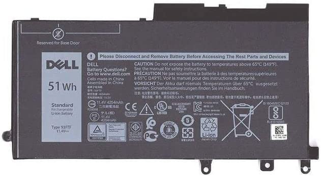 Dell 51WHR, 3 Cell, Lithium Ion |