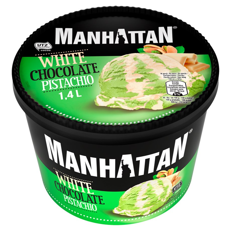 Manhattan - Lody o smaku białej czekolady i pistacji