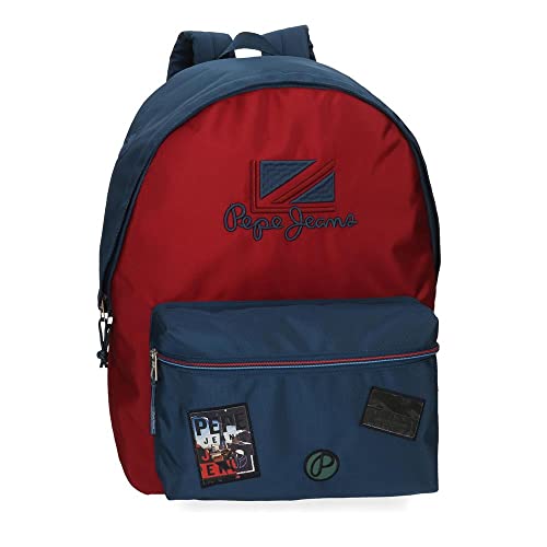 Pepe Jeans Chest plecak szkolny, regulowany, czerwony, 31 x 44 x 17,5 cm, poliester, 20,46 l