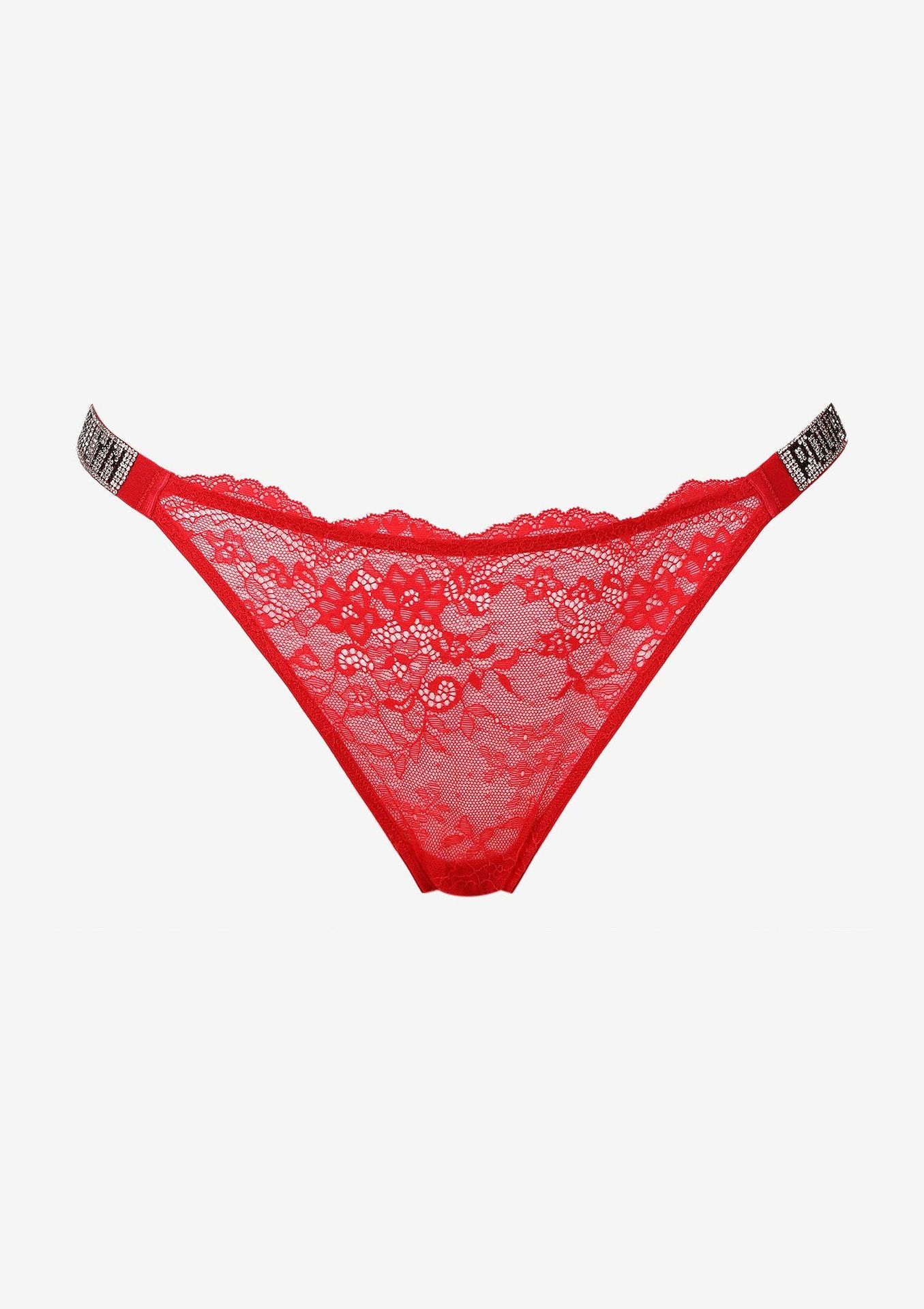Koronkowe figi z błyszczącymi taśmami Mon Bijou Secret Poupee Marilyn - POUPEE