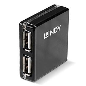 HUB USB LINDY LINDY USB 2.0 Mini Hub 4 Port Bus powered only 42742