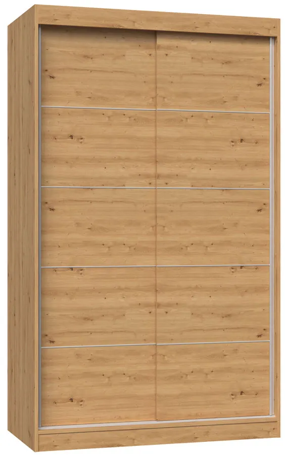 Nowoczesna szafa przesuwna 120 cm dąb artisan F4-M31