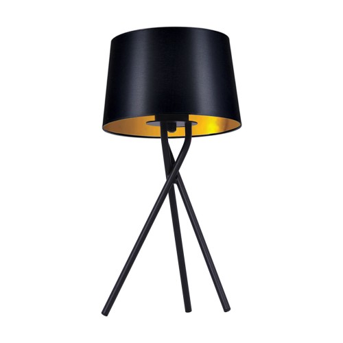 Remi Gold lampka stołowa 1-punktowa czarna/złota K-4357