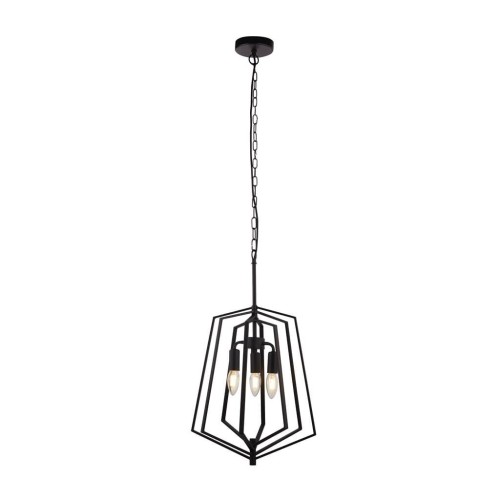Searchlight Lampa wisząca Slinky 3-punktowa, czarna, 35cm