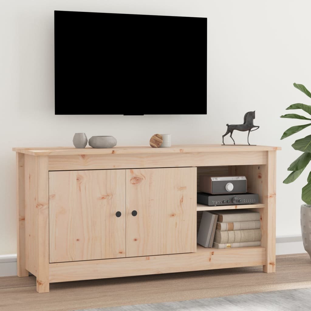 Lumarko Szafka pod telewizor, 103x36,5x52 cm, lite drewno sosnowe