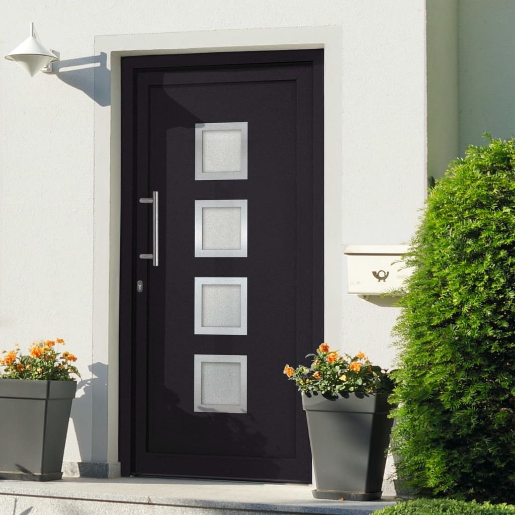 Drzwi wejściowe zewnętrzne, antracytowe, 88 x 200 cm 279187 VIDAXL