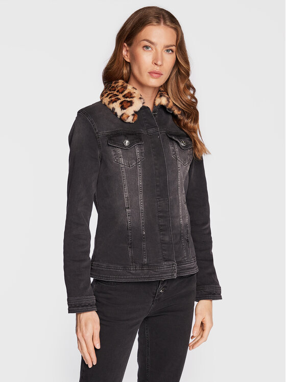 Liu Jo Kurtka jeansowa UF2069 D4391 Szary Regular Fit