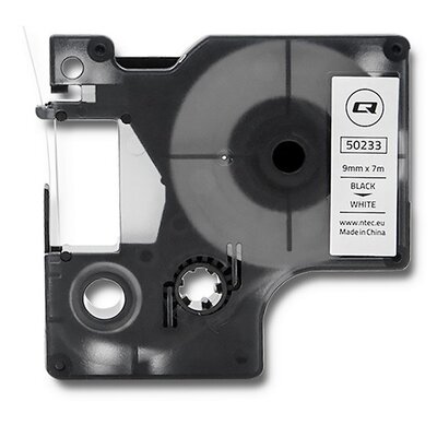 qoltec Taśma do DYMO D1 40913 9mm x 7m Biała/ Czarny nadruk 50233