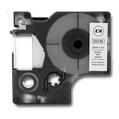 Dymo Qoltec Taśma do D1 43613 6mm x 7m Biała 5 szt