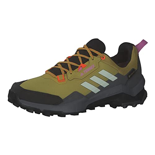 adidas Unisex Terrex Ax4 GTX Sneaker, Pulse Olive Linen Green Impact Orange, 41 1/3 EU