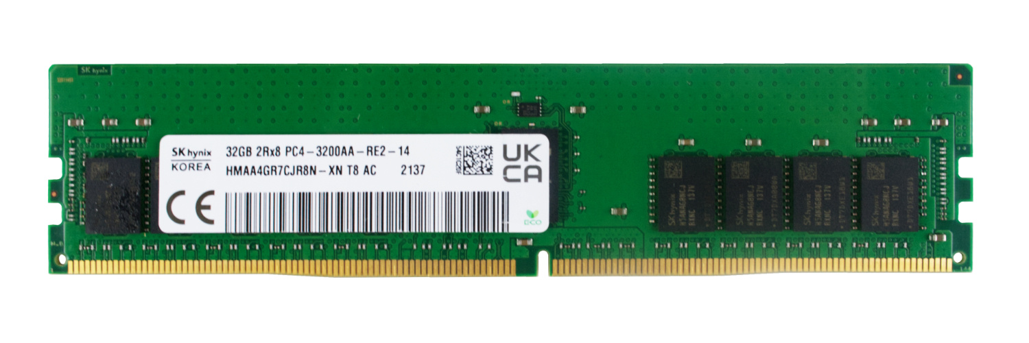 RAM 1x 32GB Hynix ECC REGISTERED DDR4 2Rx8 3200MHz PC4-25600 RDIMM | HMAA4GR7CJR8N-XN