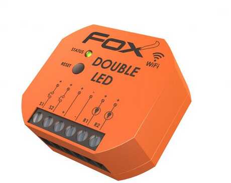 F&F STEROWNIK 2 KANAŁOWY OŚWIETLENIA LED 12/24V Wi-Fi DOUBLE LED FOX