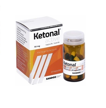 Sandoz Ketonal active 50 mg x 20 kaps | DARMOWA DOSTAWA OD 199 PLN!