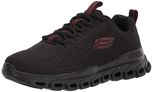 Skechers Męskie trampki sznurowane Glide Step Fasten Up Oxford, Czarny/czarny, 48 EU
