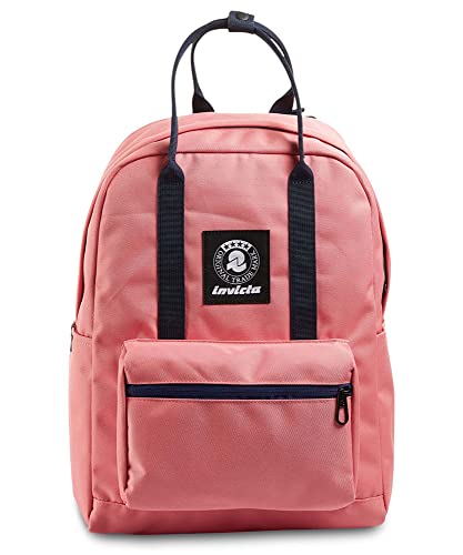 Invicta -, 13'', 100% Plecak VAX Kieszeni Drzwi PC Studio Praca I Wypoczynek Tkaniny ECO Materiał Kobieta, Różowy (Pink), 24 litry, Różowy, 24 litres, amerykański