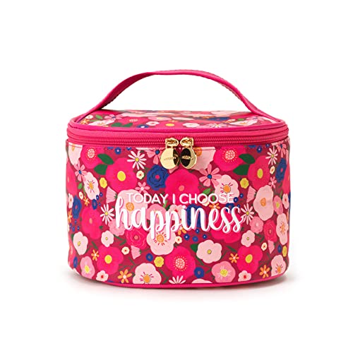 Legami - Beauty Case, przestronna kosmetyczka na kosmetyki, zamek błyskawiczny, kieszenie wewnętrzne, zaciski na pędzle, torba podróżna, 21 x 19 cm, kwiaty, na co dzień