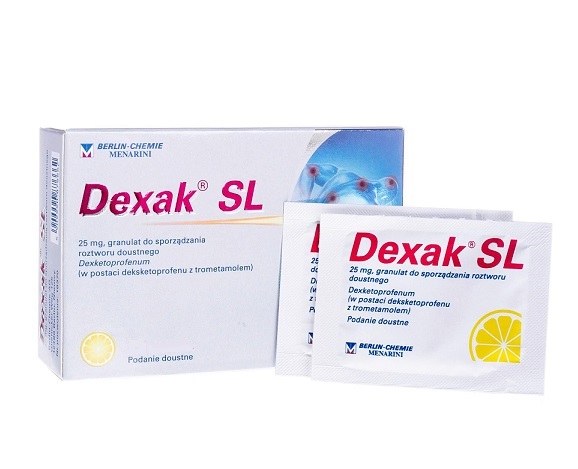 Berlin Chemie AG Dexak SL 25 mg granulat 10 saszetek 6990751