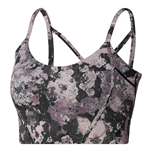 adidas Biustonosz sportowy do jogi Light-Support Magmau/Carbon/Print M