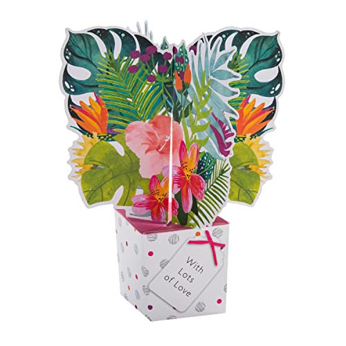 Hallmark Pop Up kartka na Dzień Matki - wzór 3D Tropikalne kwiaty
