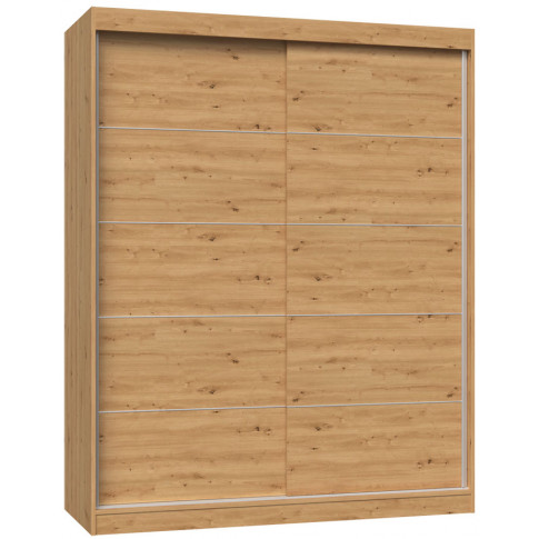 Szafa przesuwna dwudrzwiowa 160 cm dąb artisan - Stoflis 7X